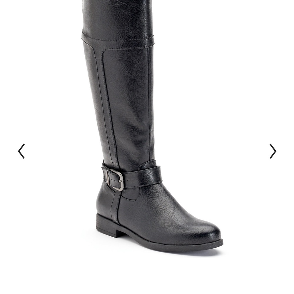 STUNNING Croft & Barrow noemi black knee high boots